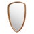 Mid Century Danish Teak Sculpted Shield Mirror For Sale