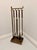 Pottery Barn Pottery Barn Industrial Fireplace Tool Set & Canvas Log Carrier With Iron Stands For Sale - Image 4 of 10