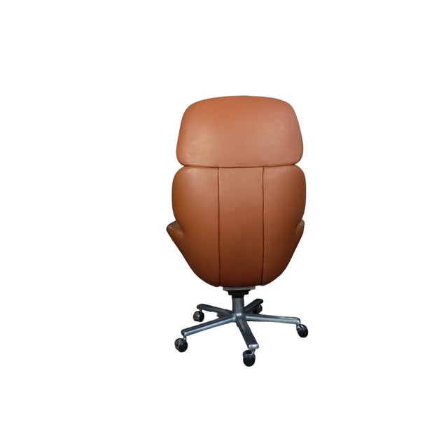 Leather Presidential Desk Swivel Chair, 1970s For Sale - Image 3 of 7