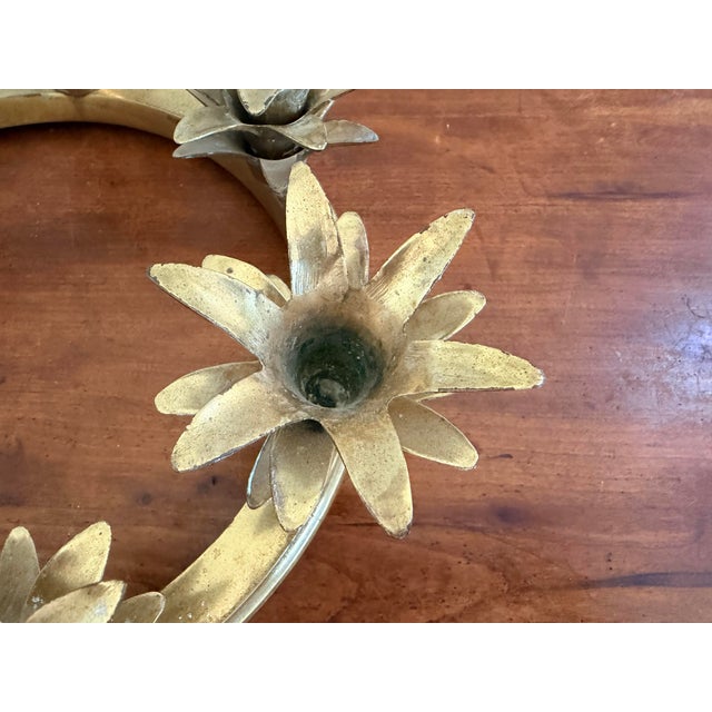 Brass Vintage Brass Pineapple Candle Holder For Sale - Image 8 of 9