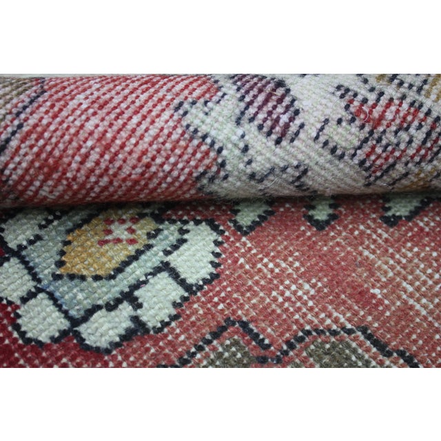 1980s Turkish Red Medallion Yastik Rug For Sale - Image 11 of 13