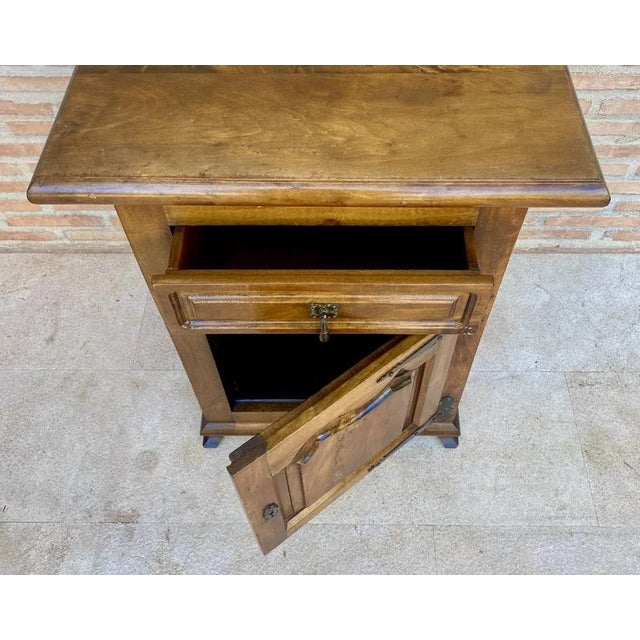 Spanish Walnut Chest with Drawer and Door, 1930s For Sale - Image 9 of 13