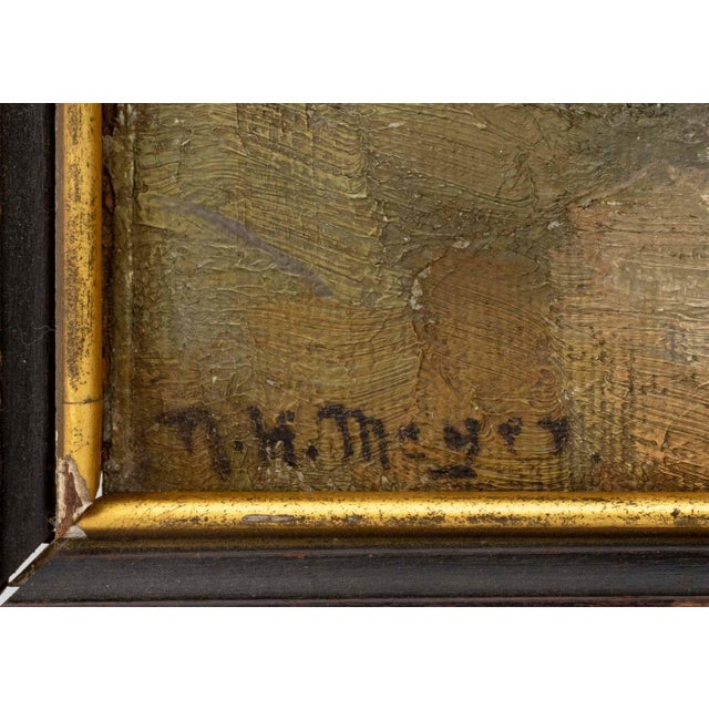Early 20th Century Mary Meyer Autumn Landscape Oil on Canvas Panel For Sale - Image 5 of 6