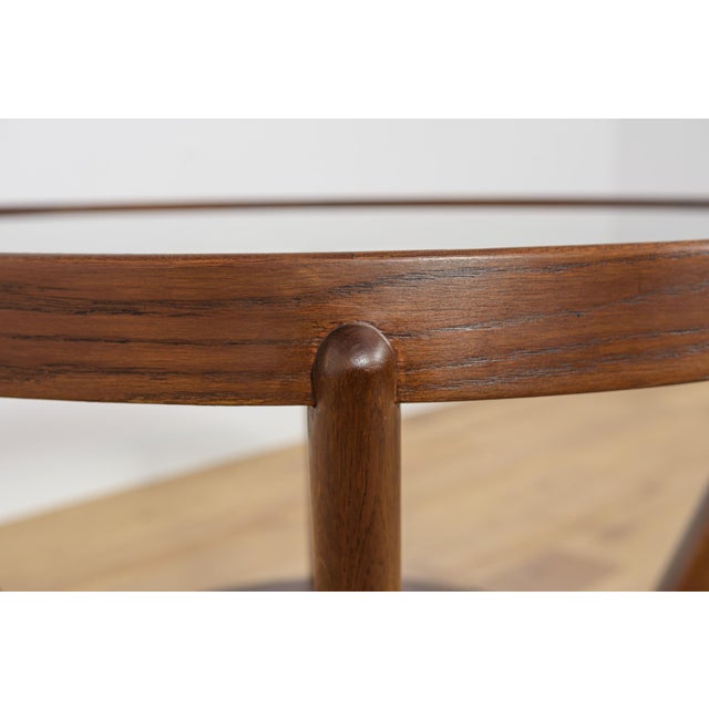 Brown Oak & Glass Coffee Table by Karel Kozelka & Antonin Kropacek for Interior Praha, Czechoslovakia, 1940s For Sale - Image 8 of 12