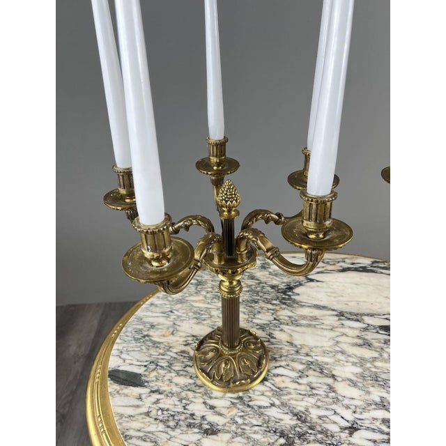 20th Century Louis XVI Five-Light Gilt Bronze Candelabra, Set of 2 For Sale - Image 13 of 13