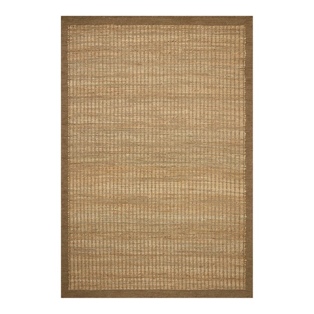 Amber Lewis x Loloi Lilah Natural / Bark 7'-9" x 9'-9" Area Rug For Sale