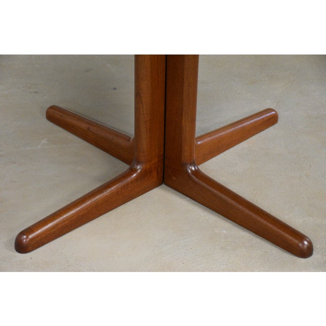 1960s Refinished Round to Oval Danish Modern Teak Dining Table For Sale - Image 4 of 11