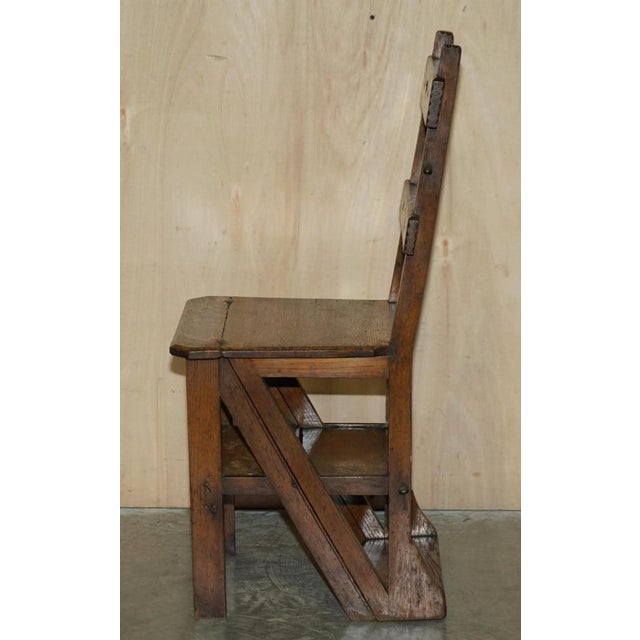 Antique Arts and Crafts Metamorphic Library Steps, 1880s For Sale - Image 15 of 18