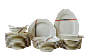 Bauhaus Czechoslovakian Dinner Service, Set of 34