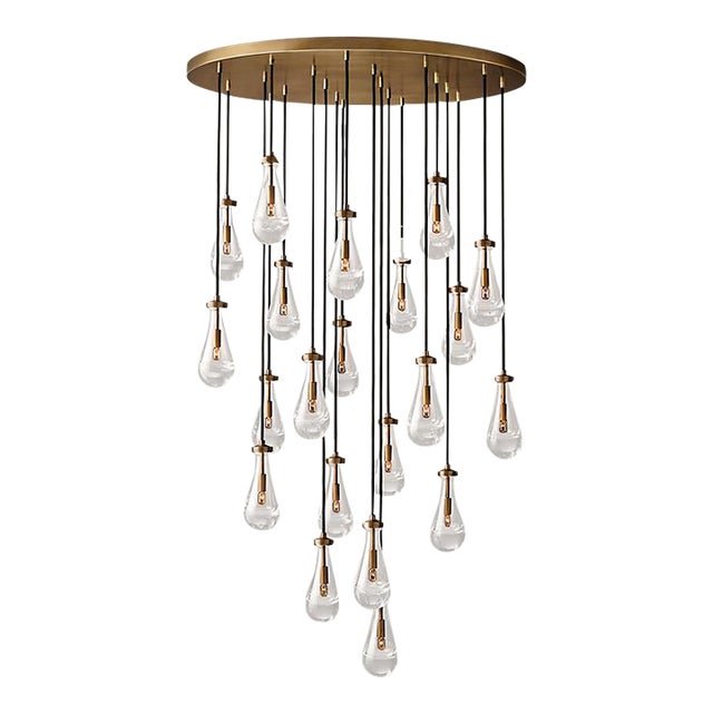 Modern Rain Round Chandelier For Sale