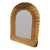 Vintage MCM Wicker Wall Mirror For Sale