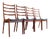 Set of 4 Mid Century Danish Modern Contoured Ladder Back Dining Chairs in Teak For Sale