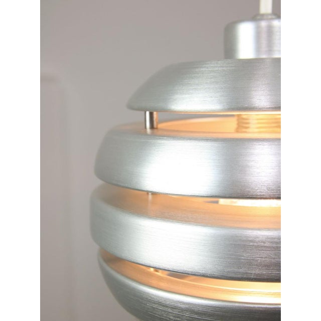 Silver Vintage Italian Aluminum Beehive Pendant Lamp, 1980s For Sale - Image 8 of 18