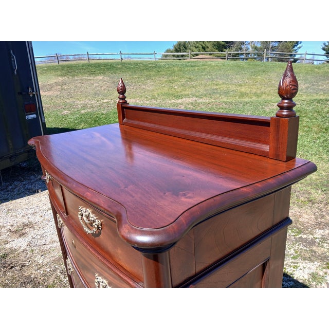Brown Antique Walnut Eastlake Victorian Chest of Drawers With 6 Drawers 1870s For Sale - Image 8 of 17