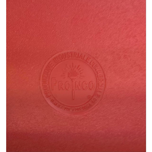 Red Shell Chair by Proinco 70's Italy For Sale - Image 12 of 12