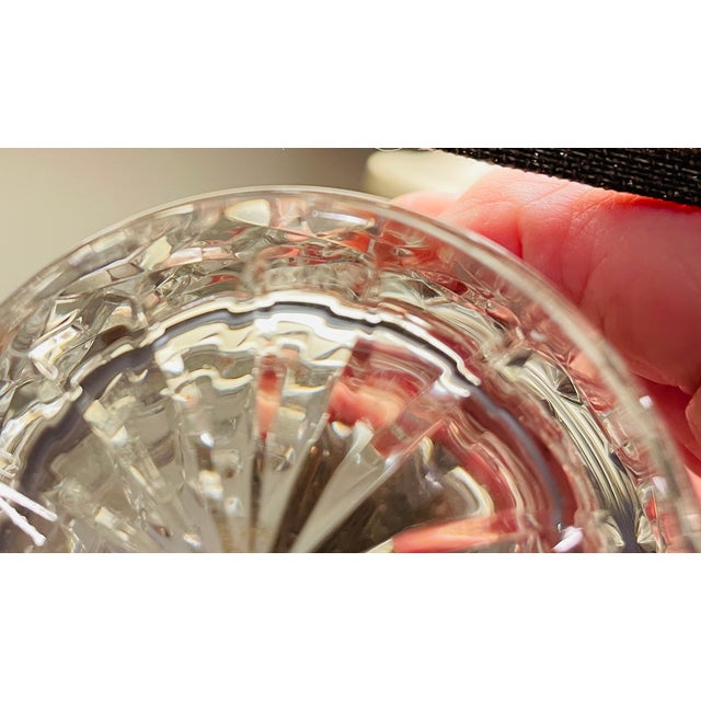 Traditional Galway Irish Cut Crystal Vintage Lidded Jam Jelly Jar - Signed, "Leah" Pattern For Sale - Image 3 of 3