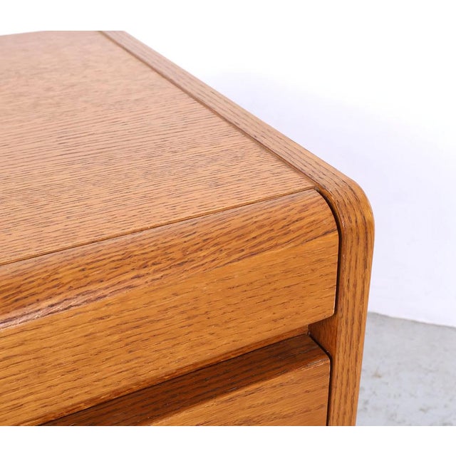 Vintage Oak Bedside Tables from Moser, Germany, 1970s, Set of 2 For Sale - Image 13 of 16