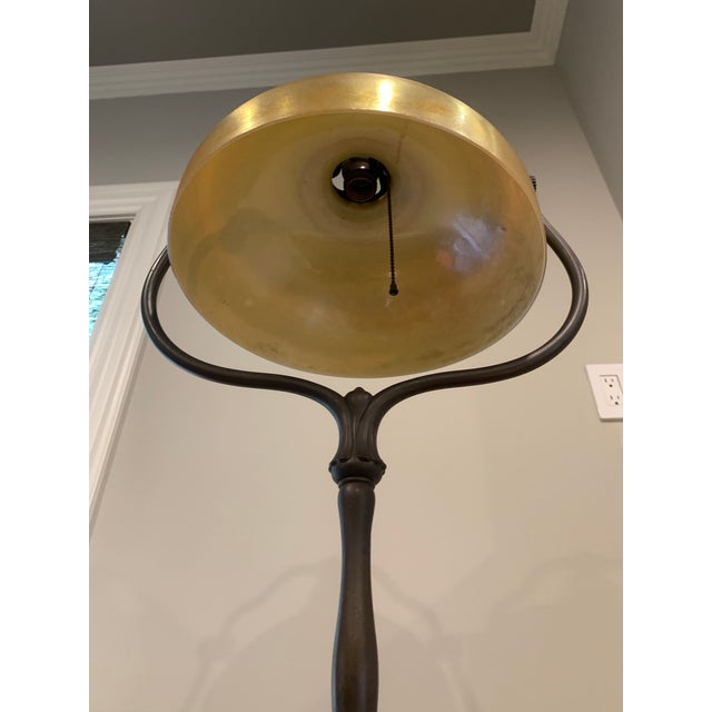 Metal Early 20th Century Art Deco Iron Floor Lamp For Sale - Image 7 of 11
