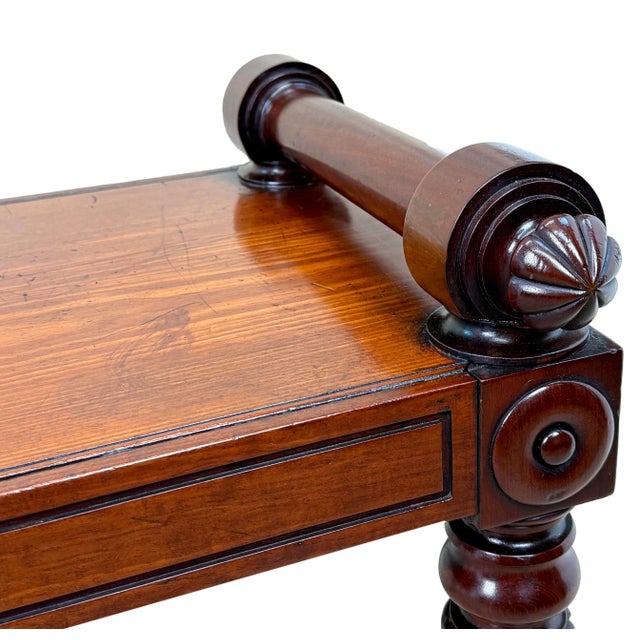 Large Early 19th Century Regency Mahogany Window Seat For Sale - Image 10 of 12