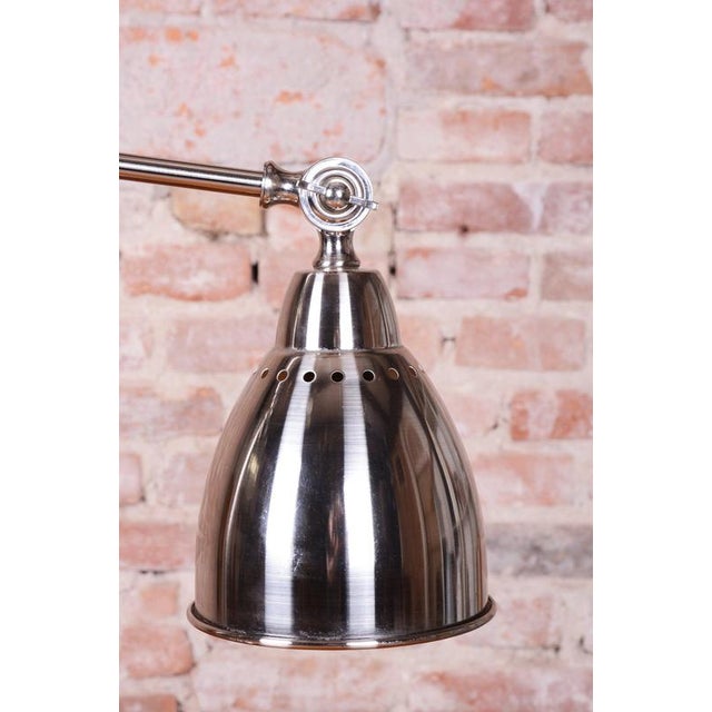 Metal Vintage Bauhaus Table Lamp in Chrome-Plated Steel, France, 1980s For Sale - Image 7 of 11