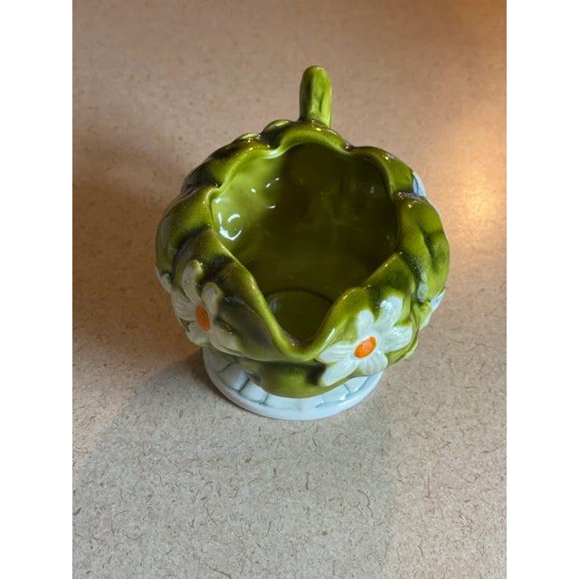 1969 Green Apples & Daisies Creamer For Sale In Portland, OR - Image 6 of 13