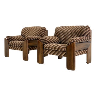 Sapporo Armchair by Mario Marenco for Mobil Girgi Striped, 1970s For Sale