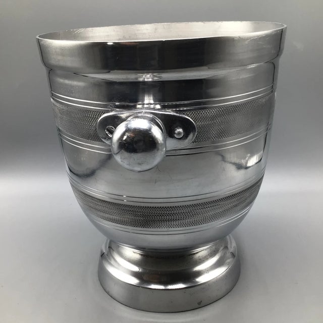Silver Aluminum Knob Handle Champagne/Wine Cooler Bucket For Sale - Image 8 of 12