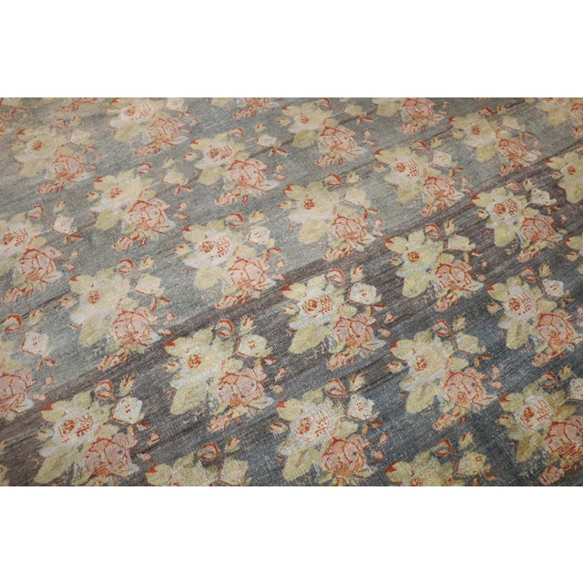 Persian Antique Zabihi Collection Persian Bidjar Floral Rug - 12'5" x 16'7" For Sale - Image 3 of 9