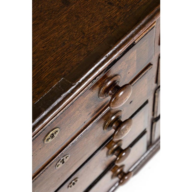 Large Bank of Georgian Oak Drawers For Sale - Image 9 of 13