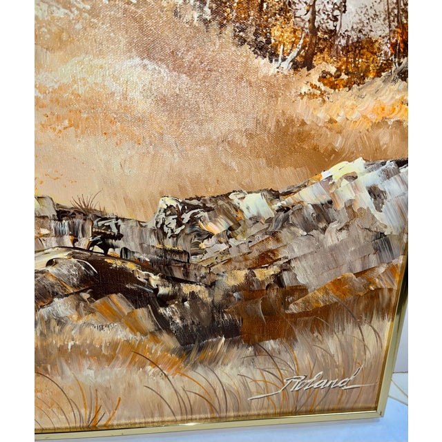 Brown Roland Partos Large Acrylic on Canvas Painting of the Parthenon in Greece For Sale - Image 8 of 11