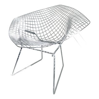 Vintage Knoll Harry Bertoia Diamond Lounge Chair - Polished Chrome Mid-Century Modern Icon For Sale