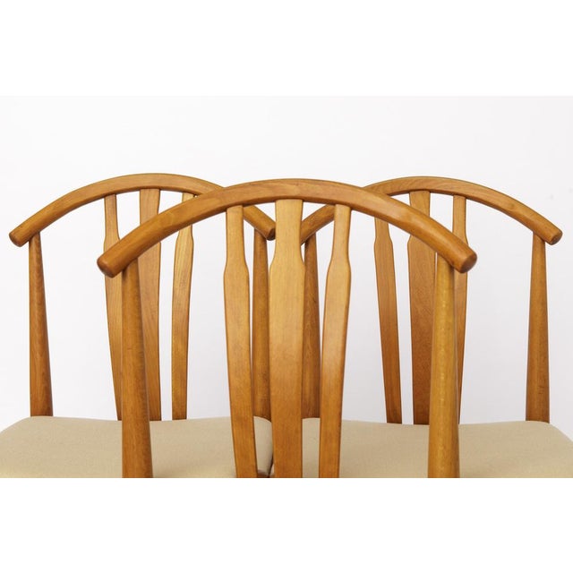 Vintage Swedish Chairs in Beechwood by Carl-Ewert Ekström, 1960s, Set of 3 For Sale - Image 6 of 9