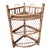 Vintage Boho Chic Burnt Bamboo Corner Stand/Shelf For Sale