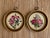 Mid 20th Century 1960s Vintage Floral Petit Point Roses Framed Embroidery Art - A Pair For Sale - Image 5 of 10