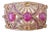 Bochic “Capri” Vintage Ruby, Amethyst & Sapphire Cuff Set In 18K & Silver For Sale