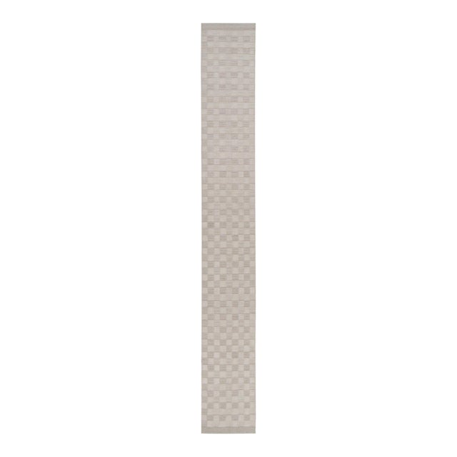 Rug & Kilim’s Scandinavian Style Extra Long Runner, With Geometric Patterns For Sale