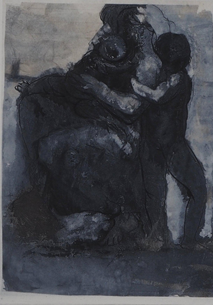 Auguste Rodin, Femme et ses enfants, Etching