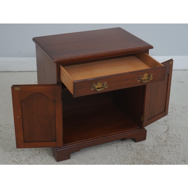 Traditional Henkel Harris Cherry 2 Door Nightstand For Sale - Image 3 of 18