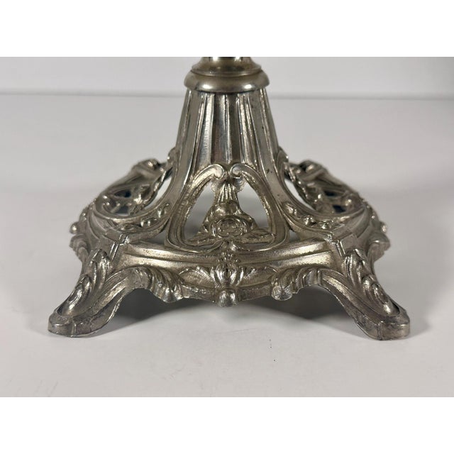 Early 20th Century Early 20th Century Loetz Art Glass Silverplate Mounted Compote Centerpiece For Sale - Image 5 of 10