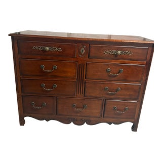 1990s Hickory White French Country Dresser in Cherry For Sale