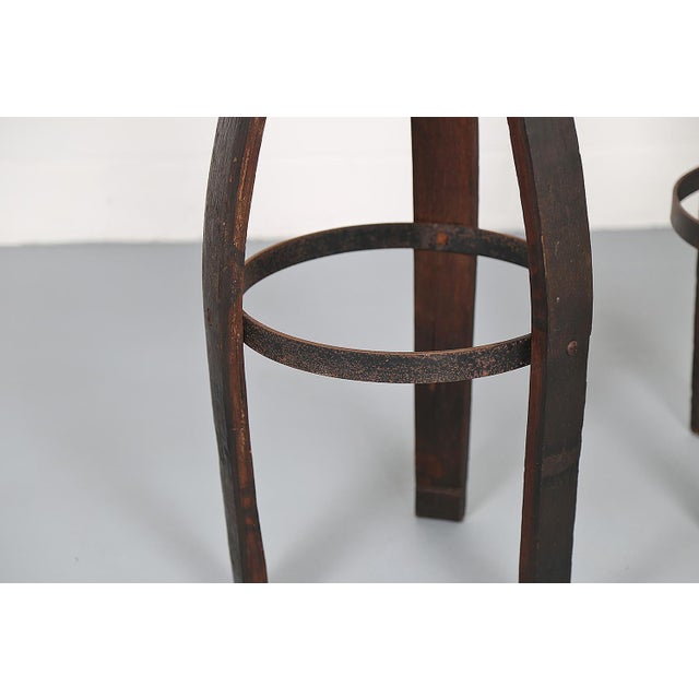 Wood Vintage French Bar Stools by Frida Minet and Adrien Audoux, 1950s, Set of 2 For Sale - Image 7 of 14