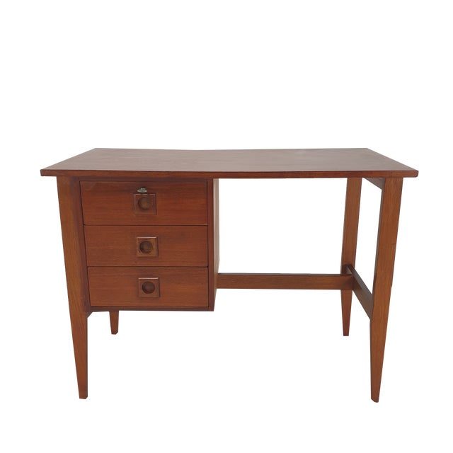 Danish Teak Desk, 1970s For Sale