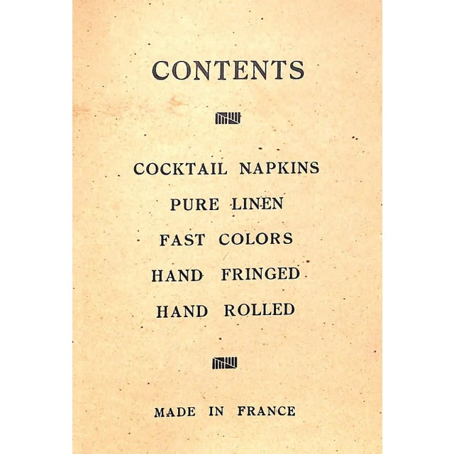 A cocktail book Pure Linen Fast Colors Hand Fringed Hand Rolled