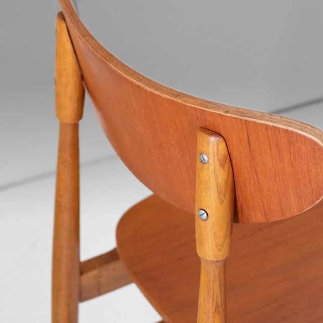 Scandinavian Wood Dining Chairs in the the style of Hans J. Wegner, 1960s, Set of 4 For Sale - Image 12 of 14