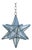 Mid 20th Century French Mid Century Modern Star Metal and Glass Light Fixture with Single Bulb For Sale