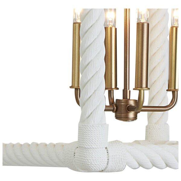Mr. Brown London Triton Chandelir Santorni White This is an open box hanging showroom sample in new condition. 24" H x 19"Sq