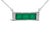 Contemporary Sterling Silver Diamond Accent and Green Agate Bar Pendant Necklace For Sale - Image 3 of 4