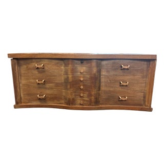 Mid-Century Lane Walnut Cedar Chest With Waterfall Front For Sale