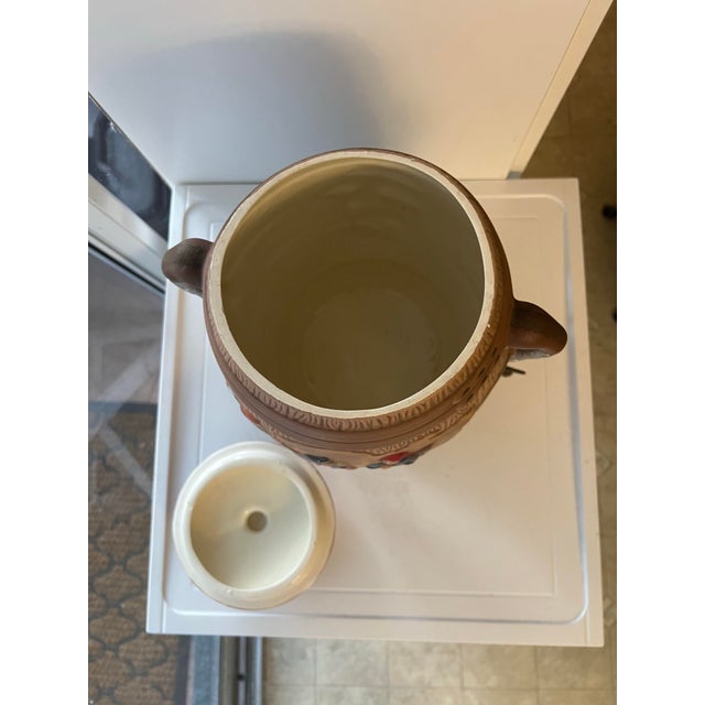 Metal 1970s Mid-Century Modern Ceramic Pirate Barrel Beverage Drink Dispenser For Sale - Image 7 of 9