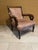 Traditional Empire Revival Leather and Mahogany Library Armchair For Sale - Image 3 of 12